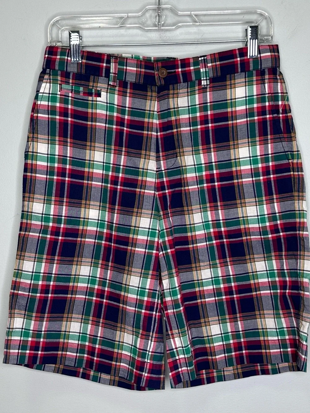 Polo Ralph Lauren 100% Cotton Flat Front Plaid Boys Shorts